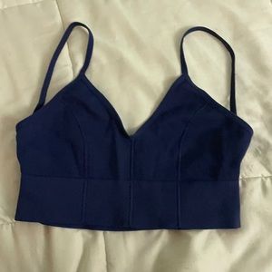 Free People Low Back Bralette Blue